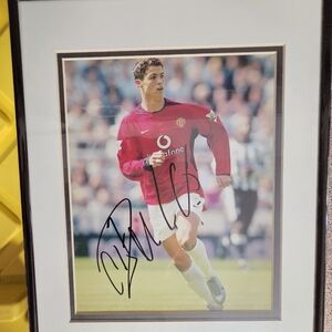 C Ronaldo Signed Man U Soccer Photo, Certified